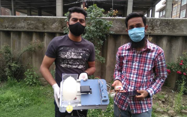 Two BTech students of Kashmir create low cost ventilator using scrap items to fight Covid 19