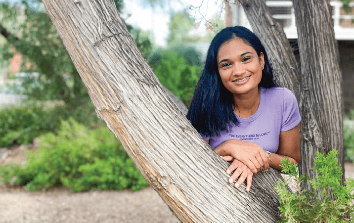 Study in US This student got an 85 scholarship and works for her living