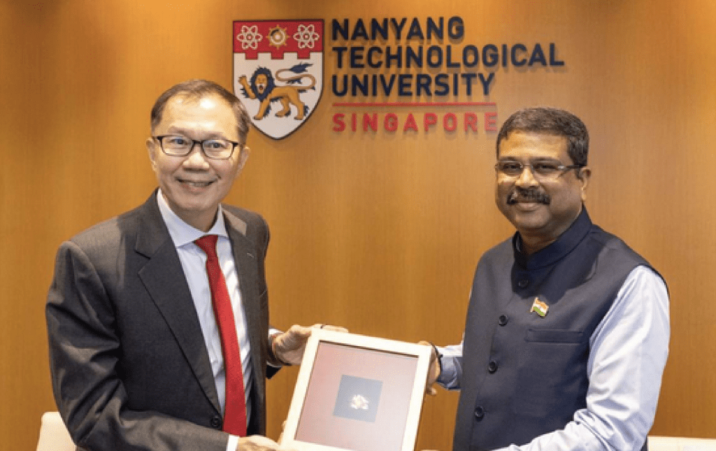 Dharmendra Pradhan visits Nanyang Technological University Singapore