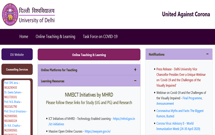 DU online teaching